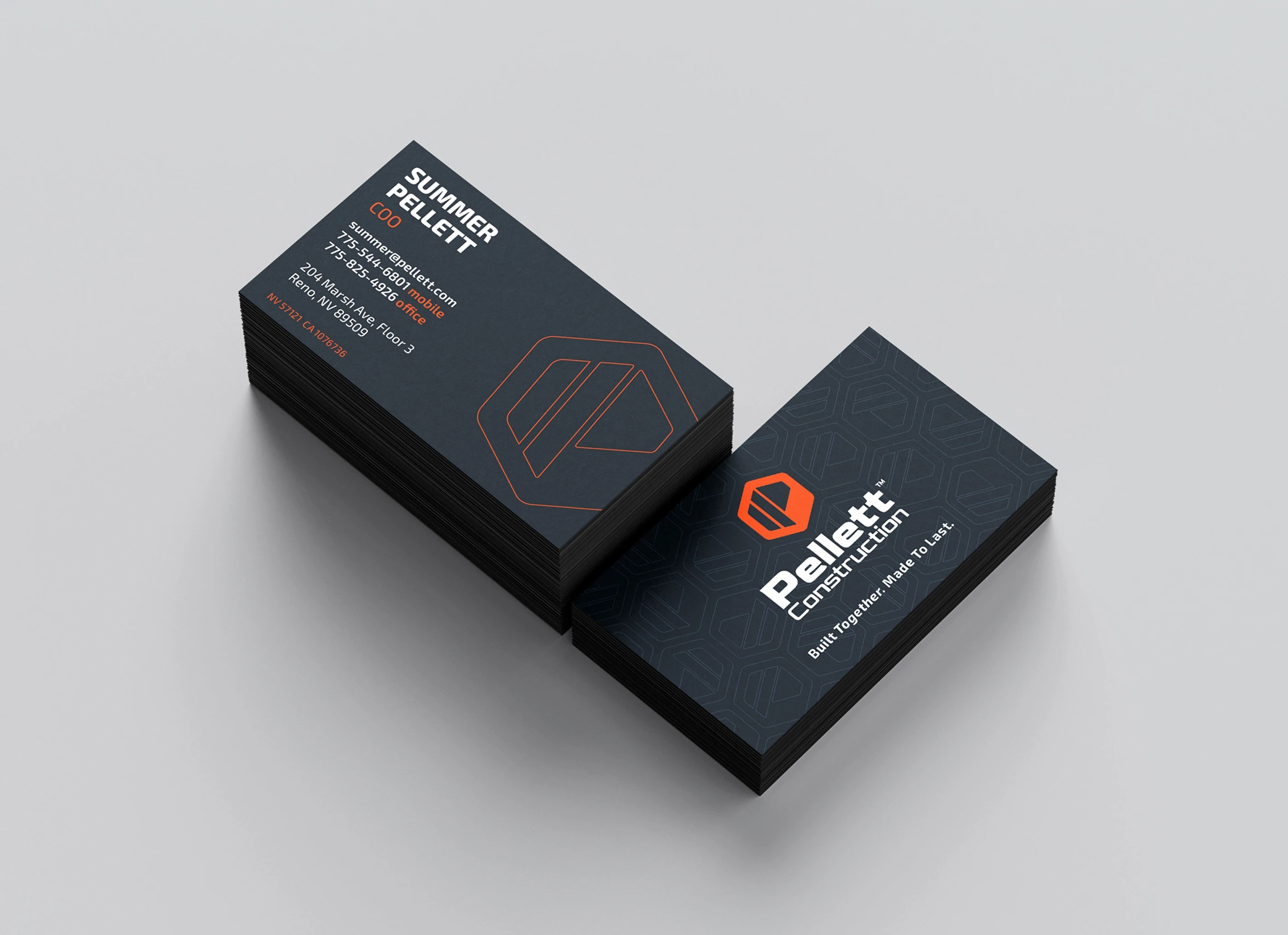 Image of Pellett Construction business cards