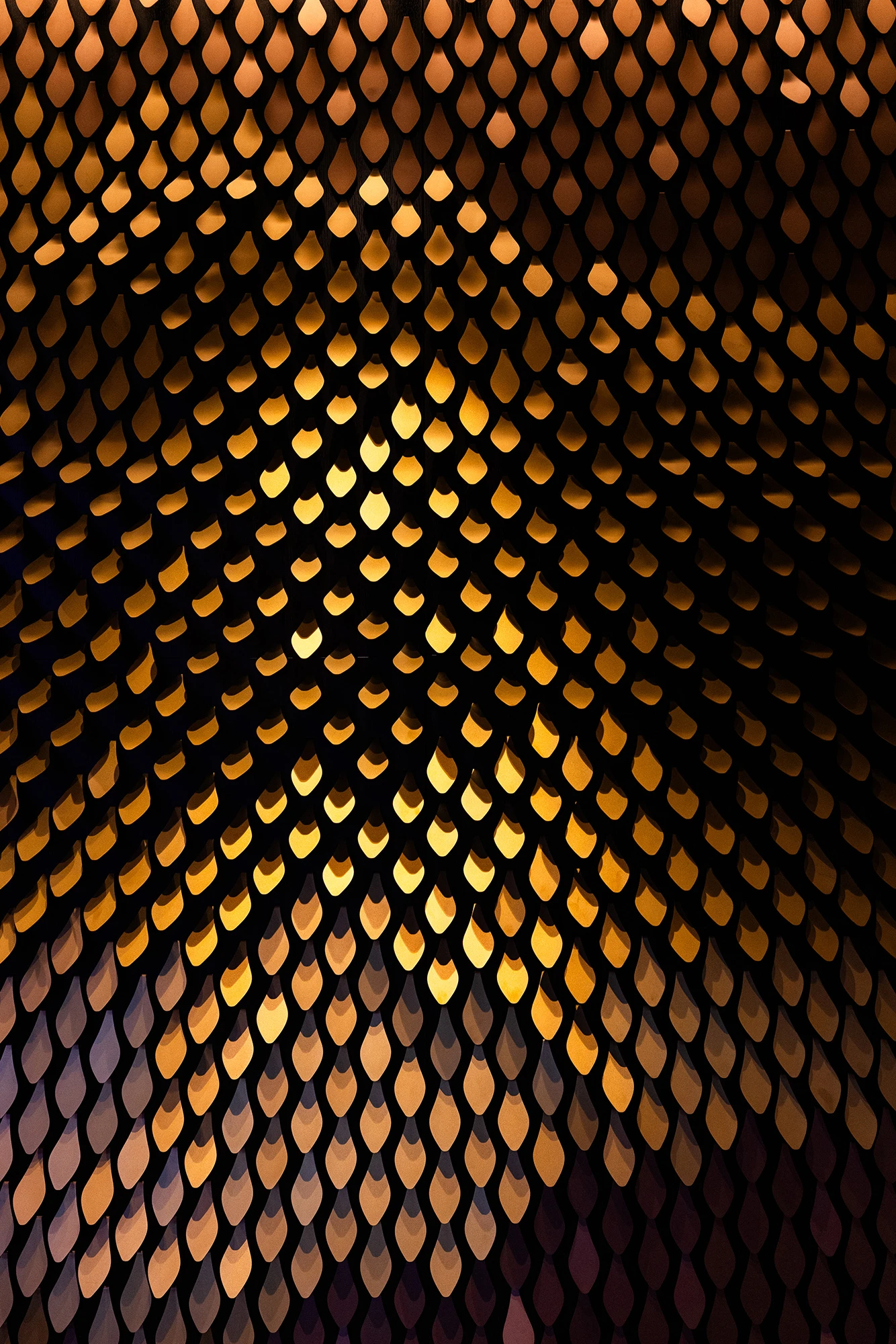 Detail shot of an art piece in the Caesar's lobby