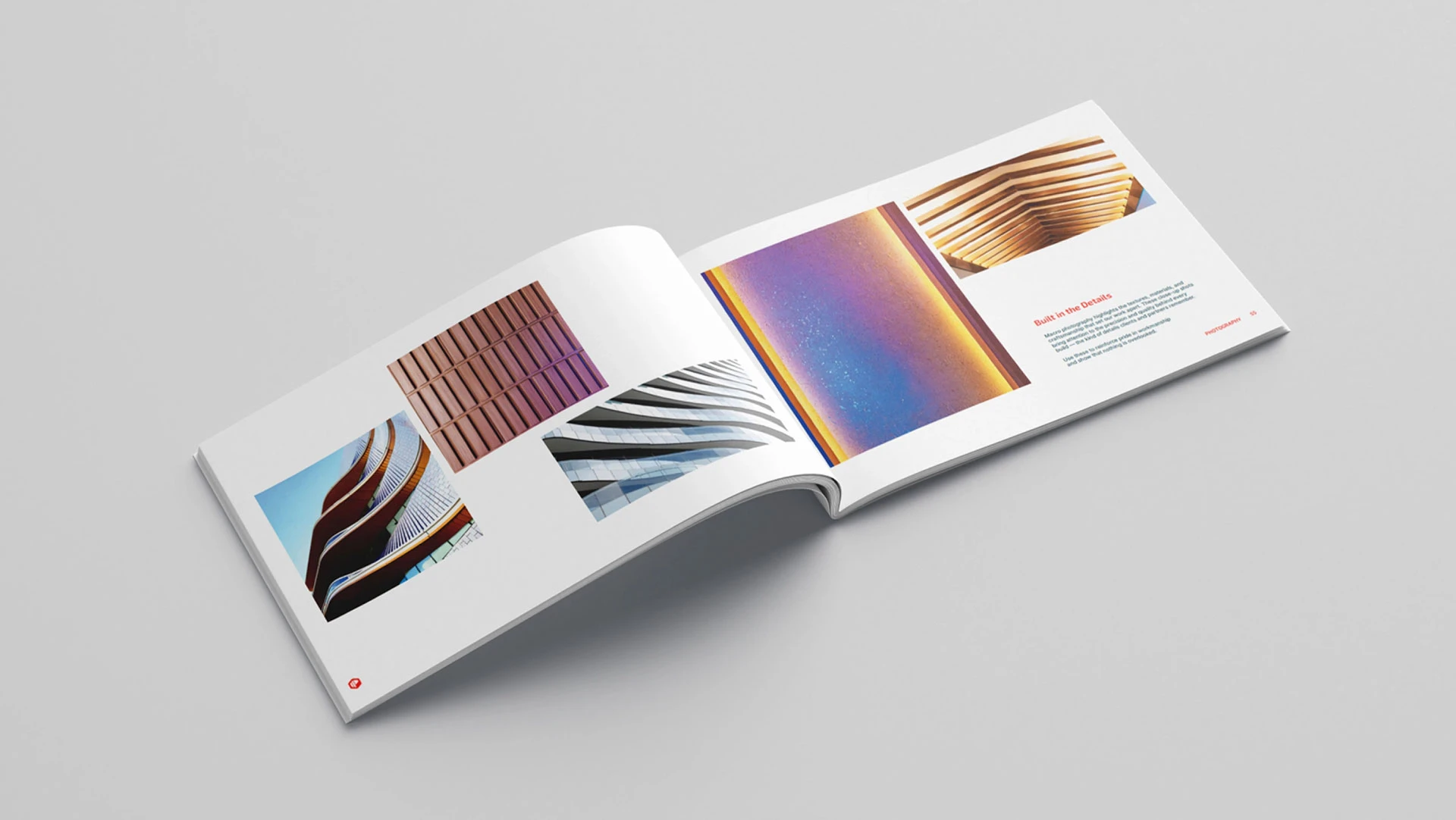 Mockup of the Pellett Construction brand book