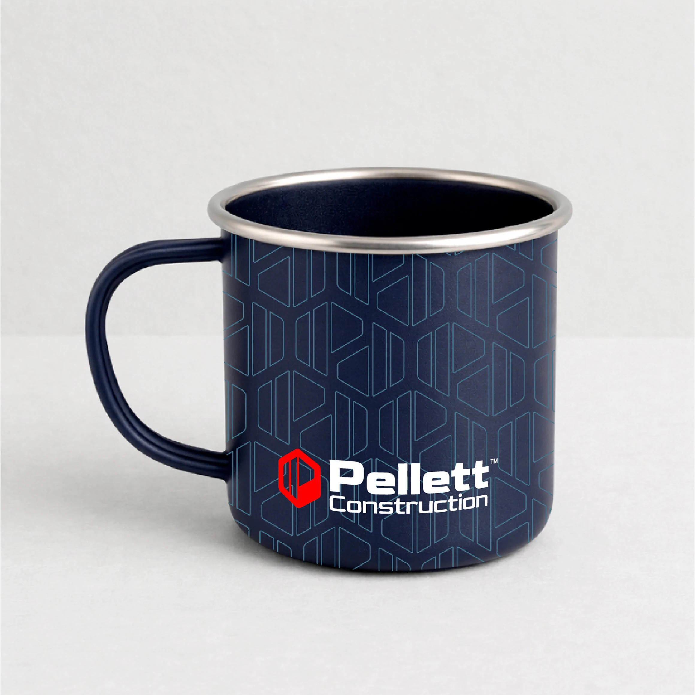 Mockup of a Pellett Construction mug