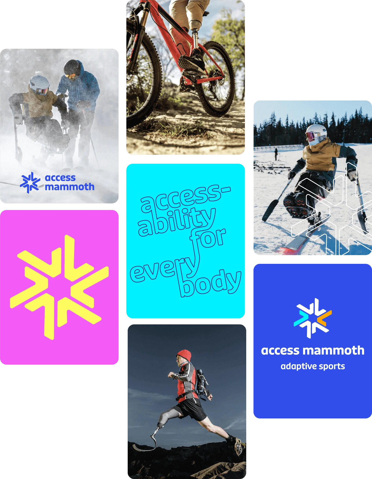 AccesssMammothGrid Grid of lifestyle photos and branded Access Mammoth graphics