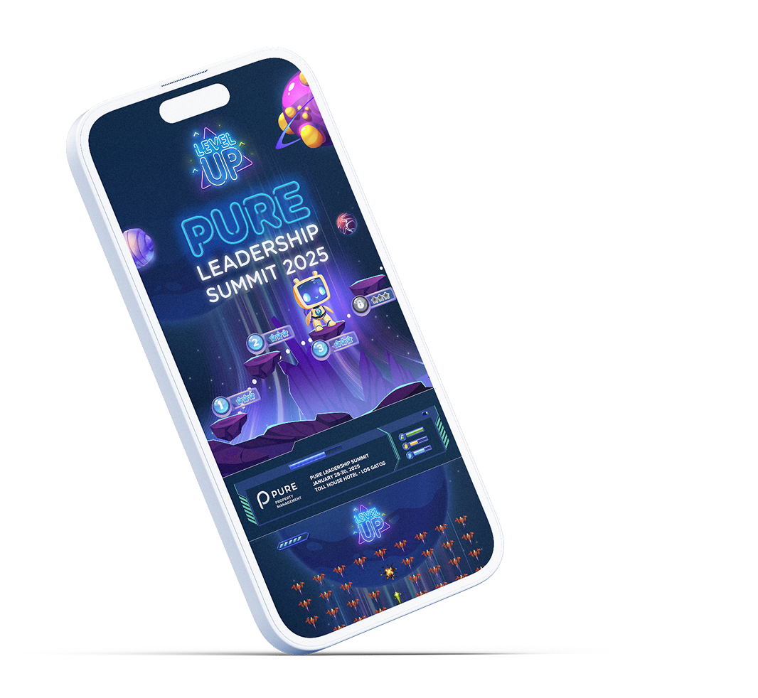 Level Up Conference iphone mockup