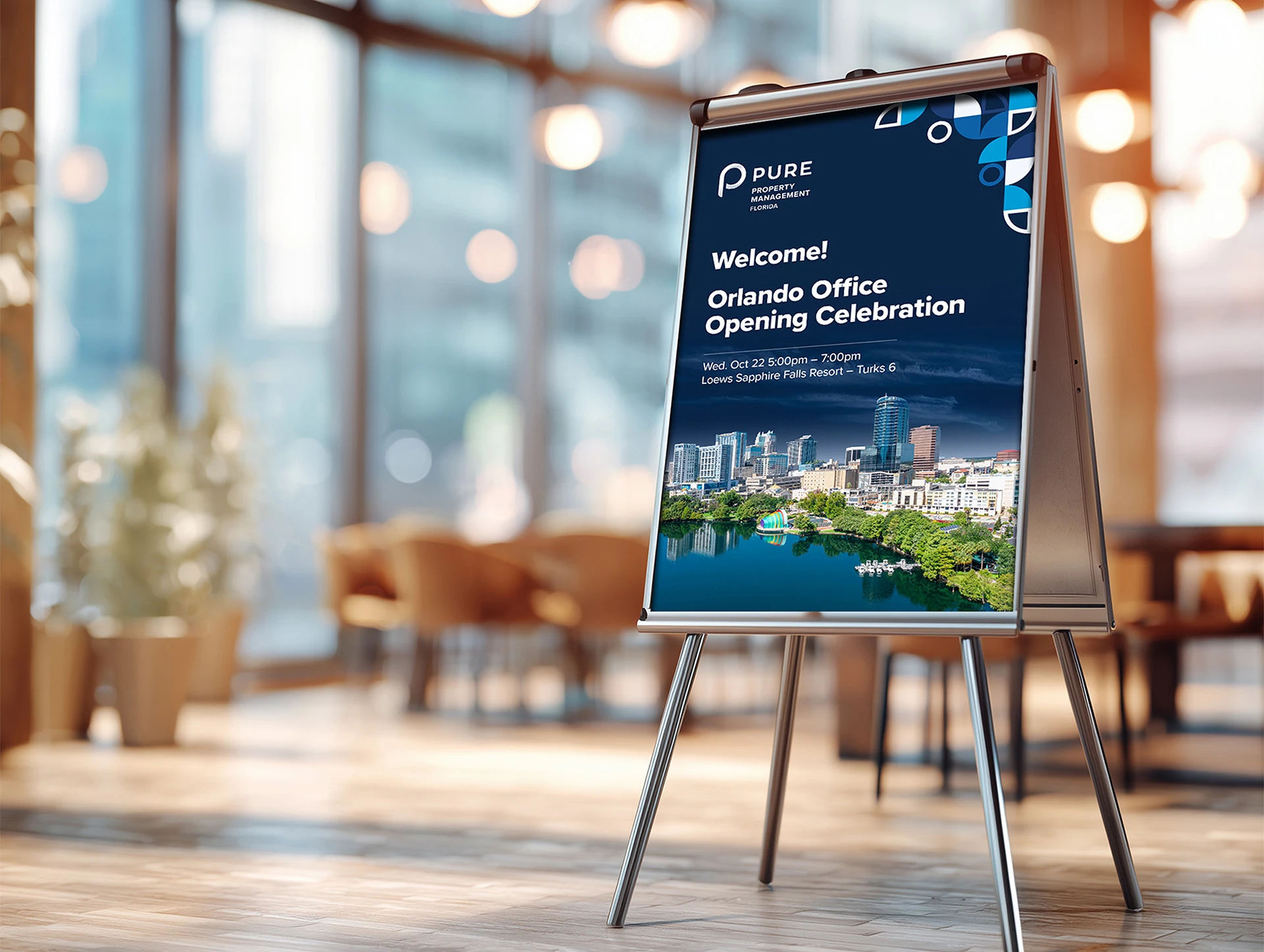 PURE Home River indoor signage