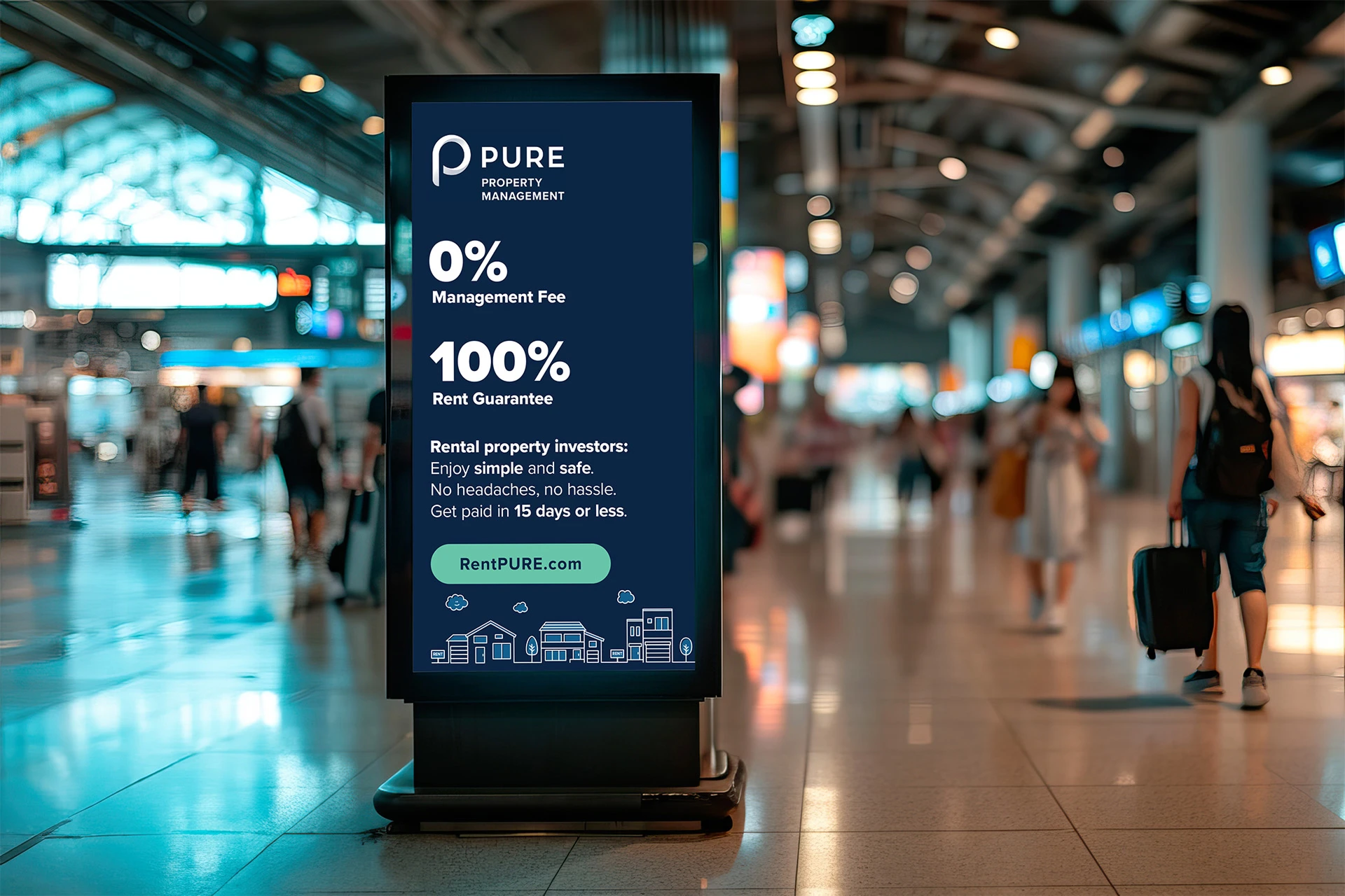 PURE Home River Indoor billboard