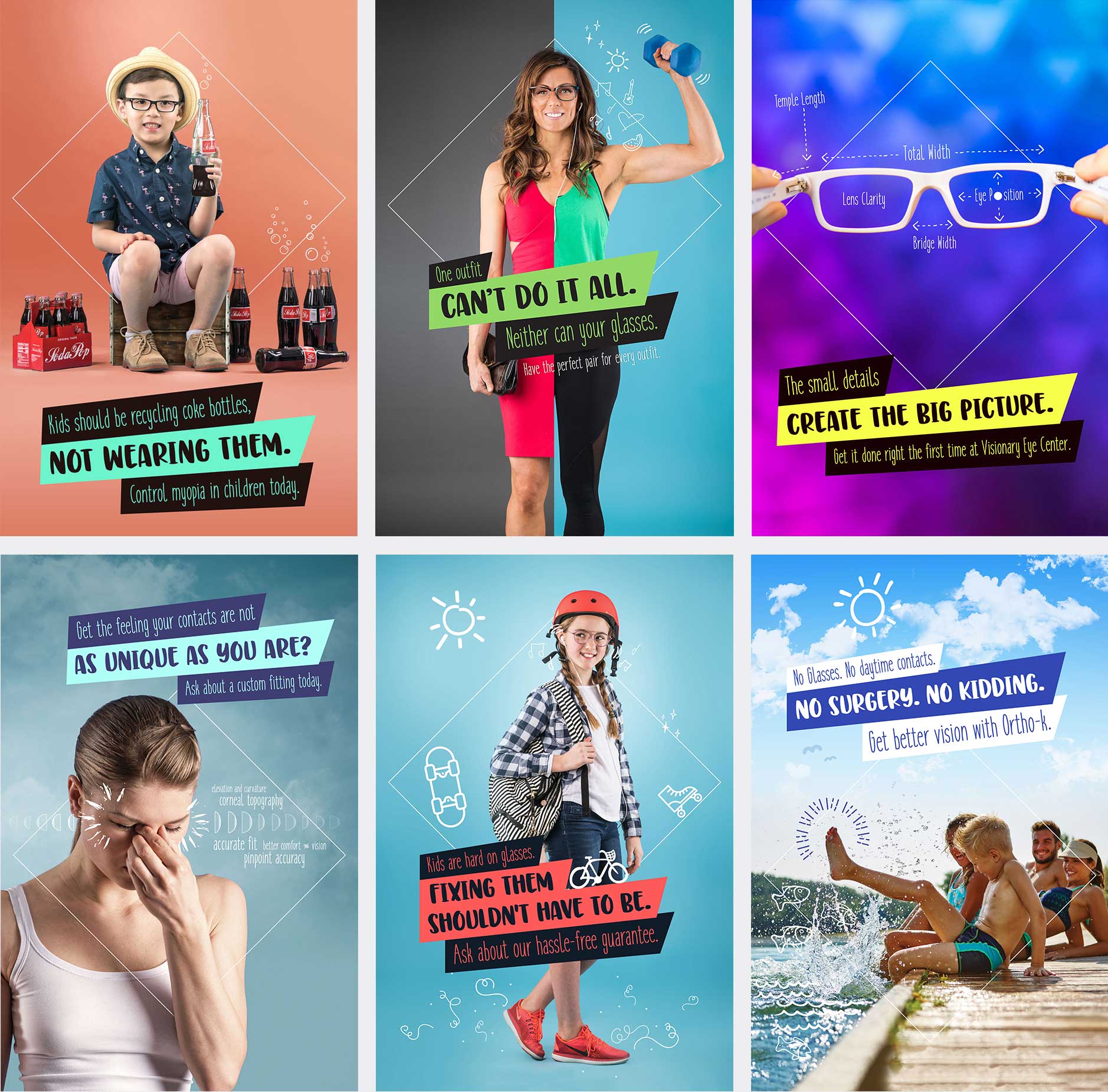 Better Vision creative campaign poster set