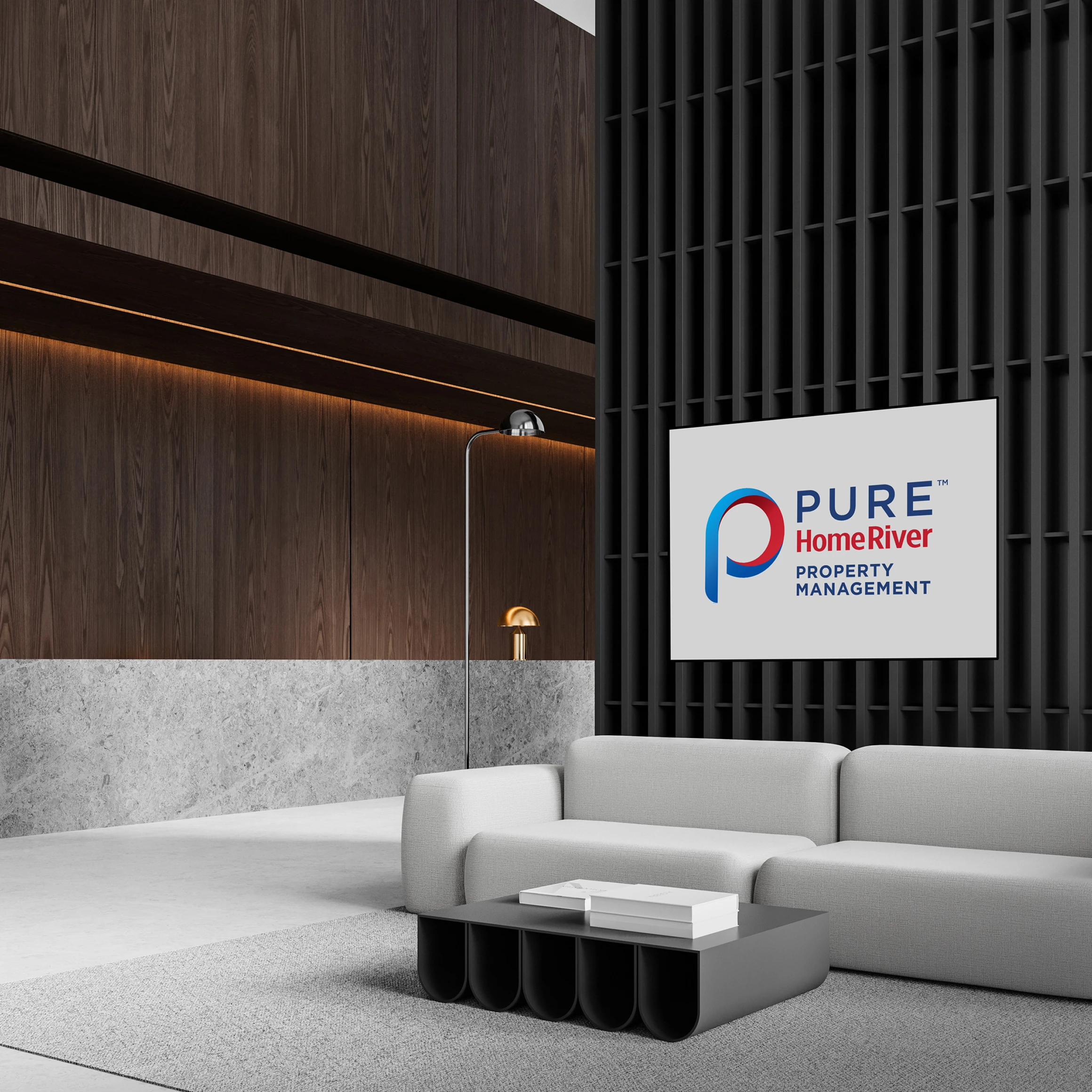 Interior PURE Home River signage