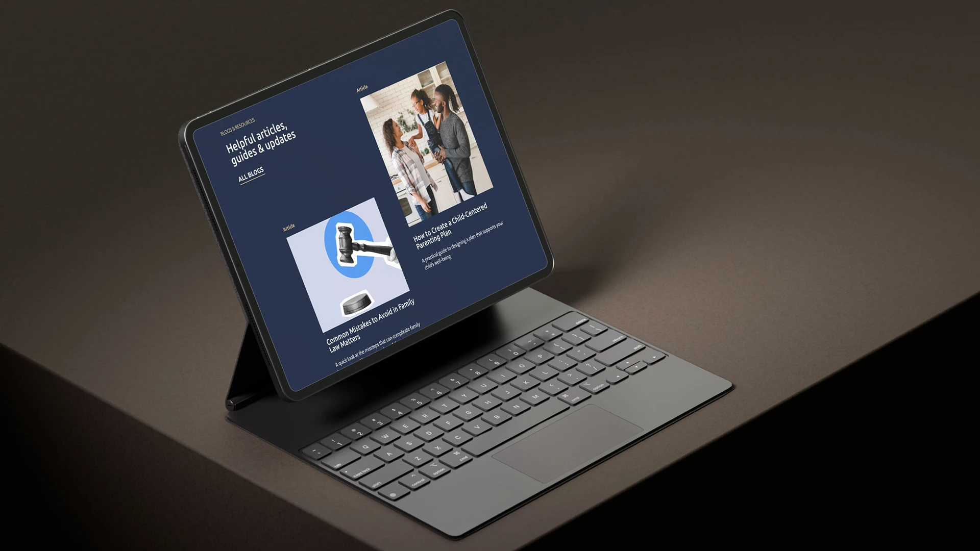 Blog page mockup