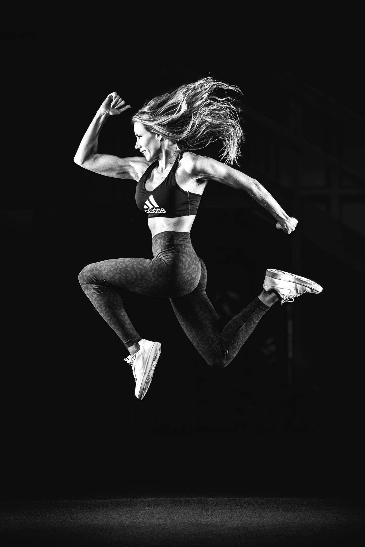 Fitness photography black and white