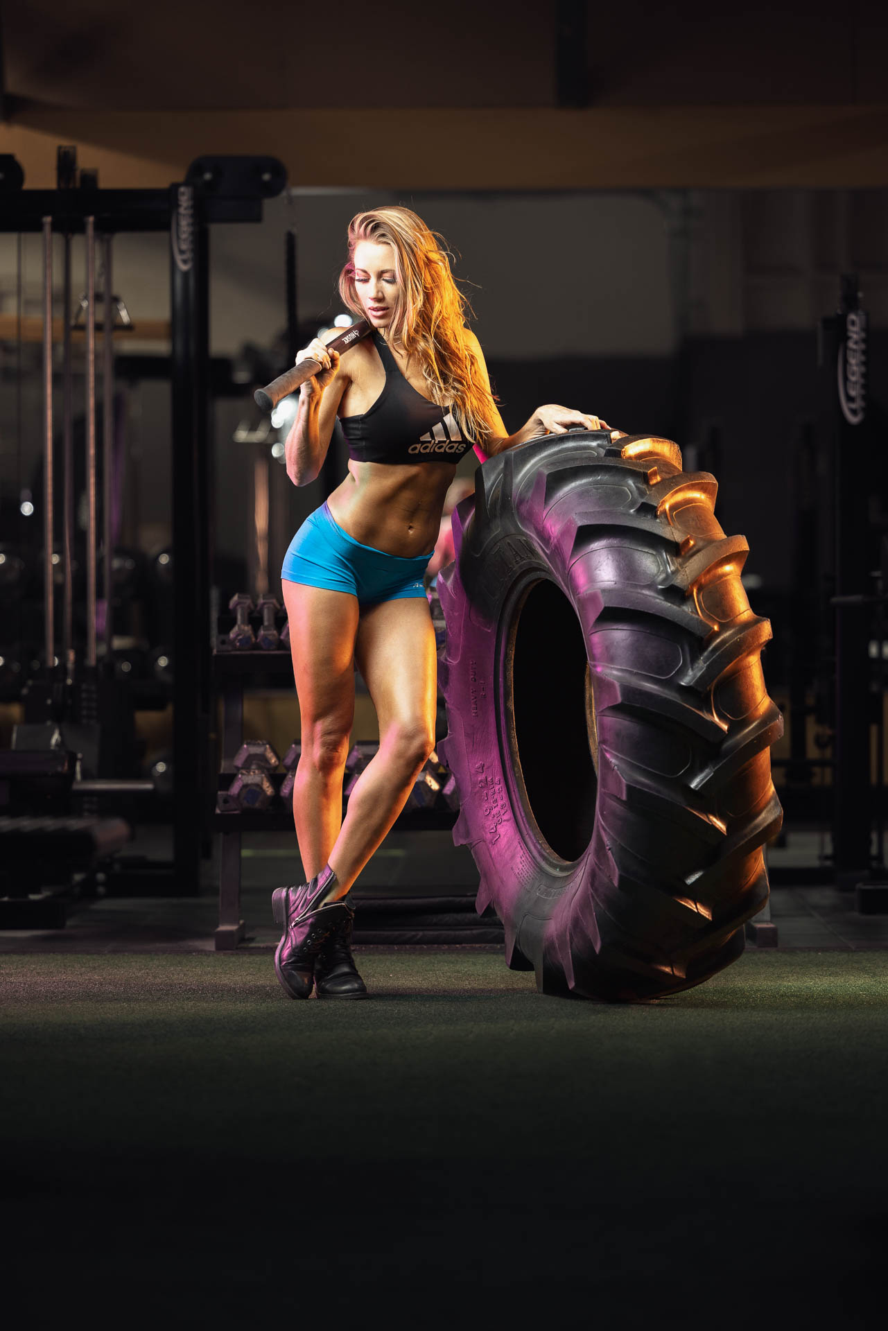 Fitness photography with gels