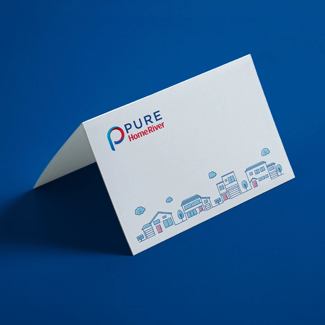 PURE Home River thank you card